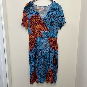 Popyoung Women’s Short Sleeve Dress Size Large